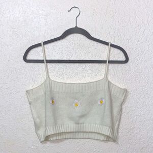 Knit daisy bralette top